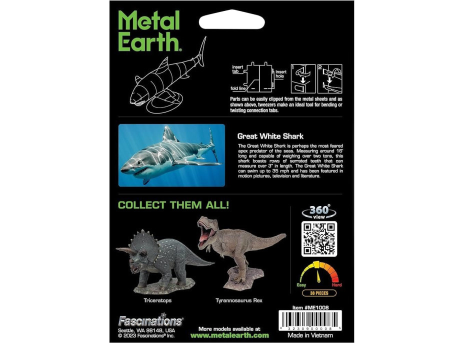 METAL EARTH 3D puzzle Veľký biely žralok