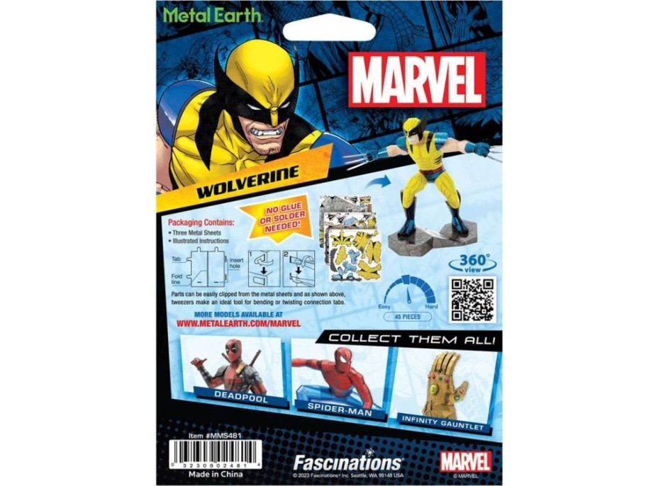 METAL EARTH 3D puzzle Wolverine