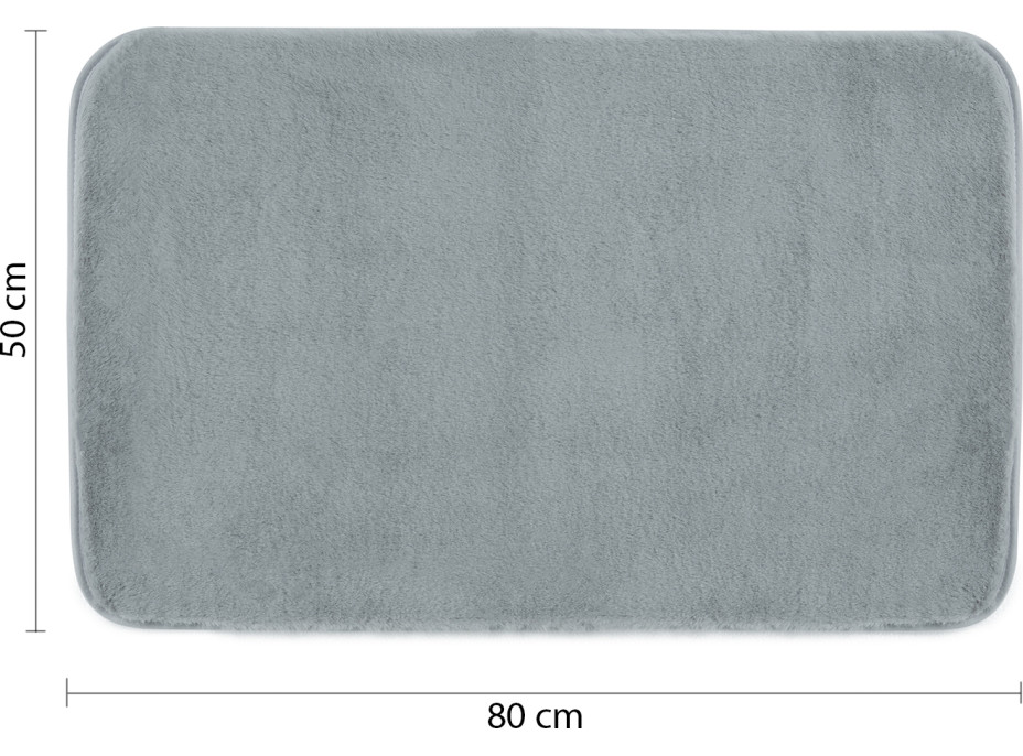 Gedy FUZZY kúpeľňová predložka, 50x80cm, 100% polyester, protišmyk, azzuro 96FY508062