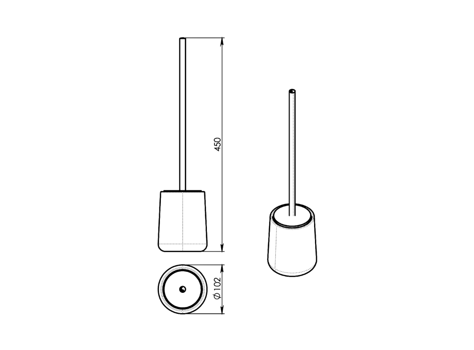 Gedy MARIKA WC kefa na postavenie, zelená MK3307