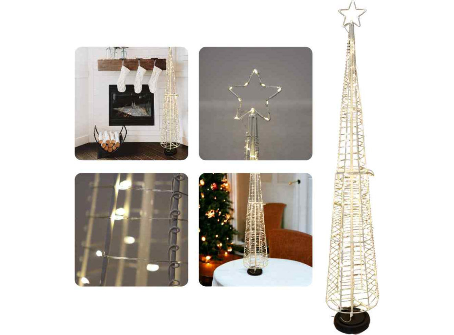 Dekoračný LED stromček MERRY - 100 cm - teplá biela