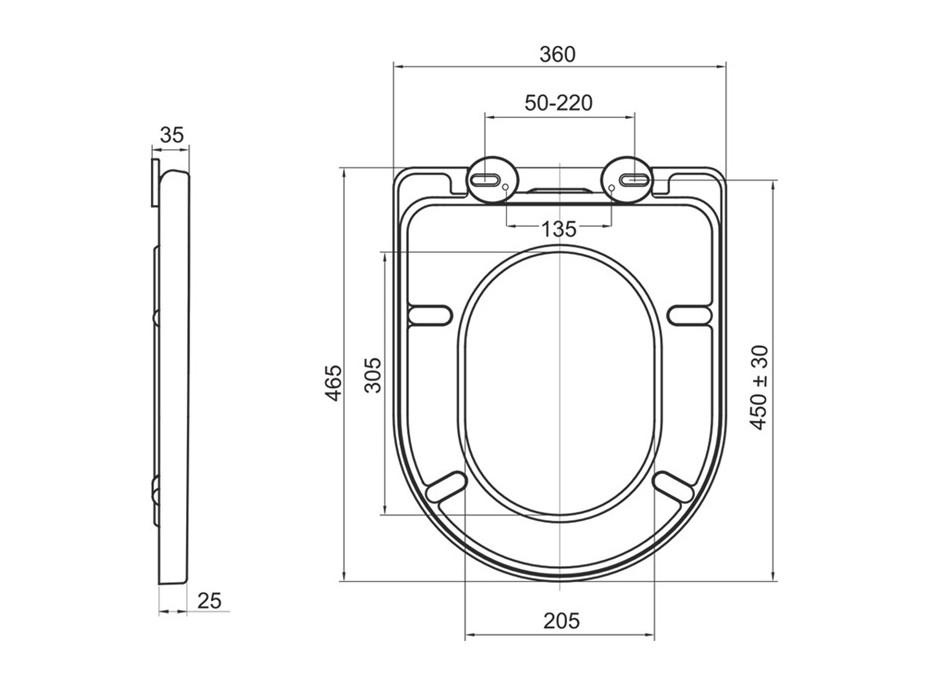 WC závesné kapotované, Smart Flush RIMLESS, keramické, vr. sedátka