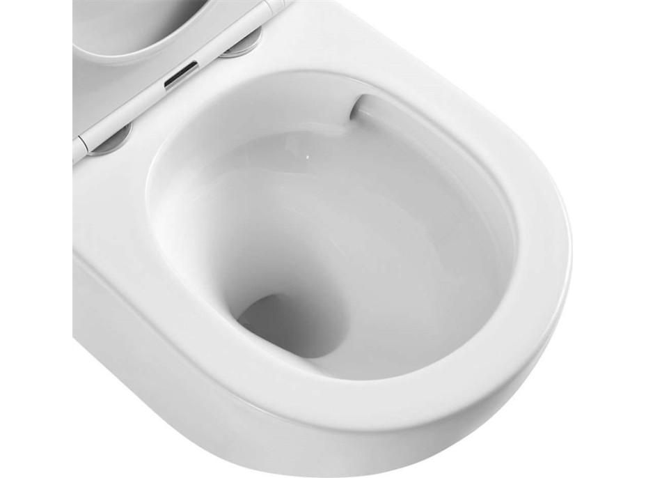 WC závesné kapotované, Smart Flush RIMLESS, keramické, vr. sedátka