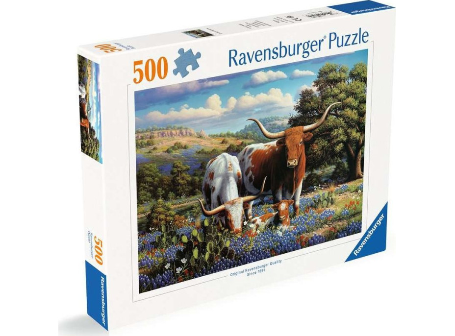 RAVENSBURGER Puzzle Dobytok na lúke 500 dielikov