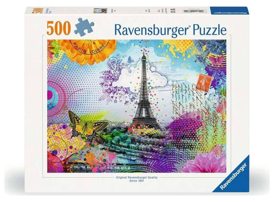 RAVENSBURGER Puzzle Pohľadnica z Paríža 500 dielikov