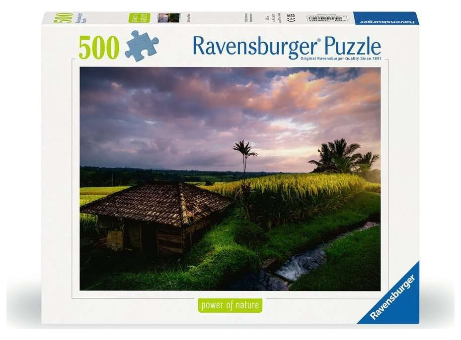 RAVENSBURGER Puzzle Ryžové polia na Bali 500 dielikov