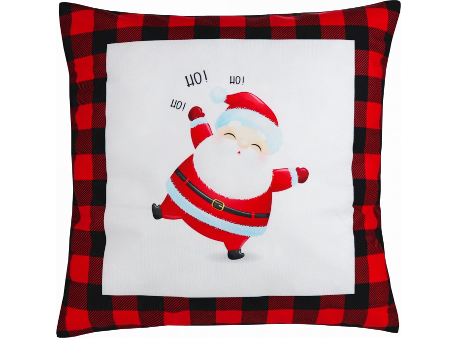 Vianočná obliečka na vankúš JOY 45x45 cm - Veselý Santa Claus