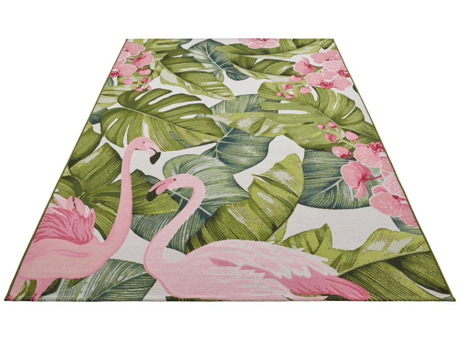 Kusový koberec Flair 105614 Tropical Flamingo Multicolored – na ven i na doma