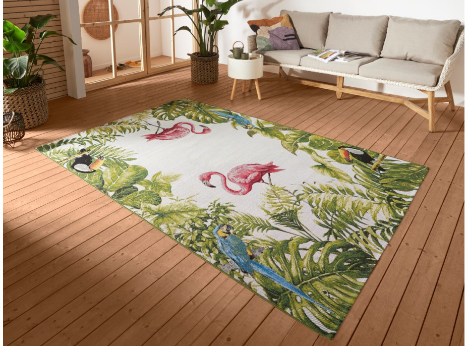 Kusový koberec Flair 105616 Tropical Birds Multicolored – na ven i na doma