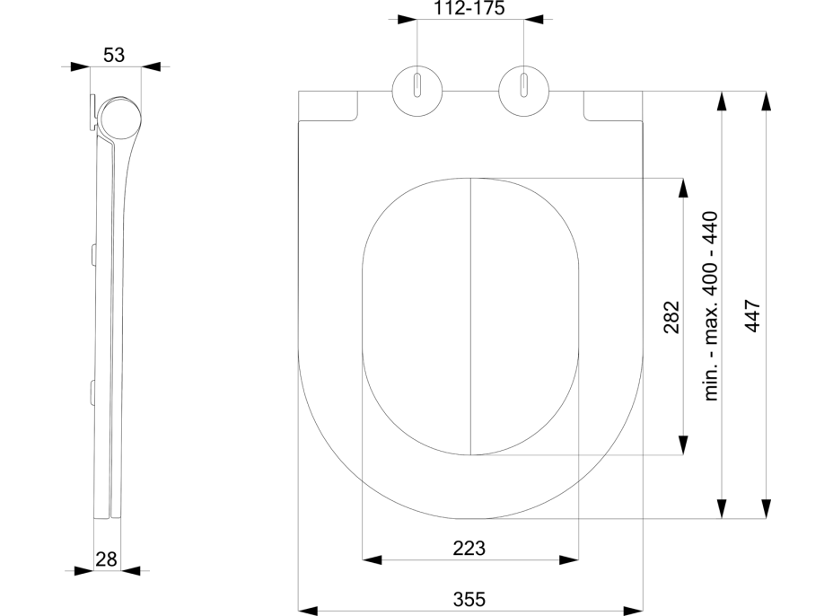 Sapho BRILLA WC sedátko, SLIM, Soft Close, svetlá modrá mat 100787-107