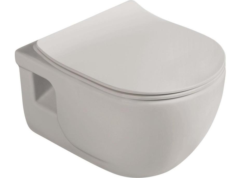 Sapho BRILLA WC sedadlo, SLIM, Soft Close, latte mat 100787-114