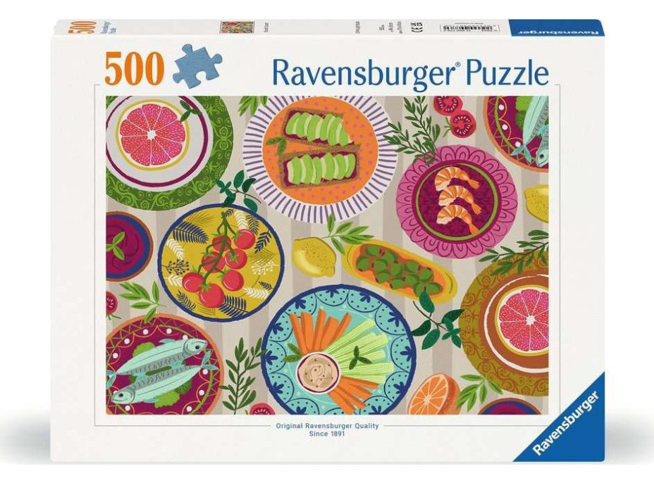 RAVENSBURGER Puzzle Stredomorská kuchyňa 500 dielikov