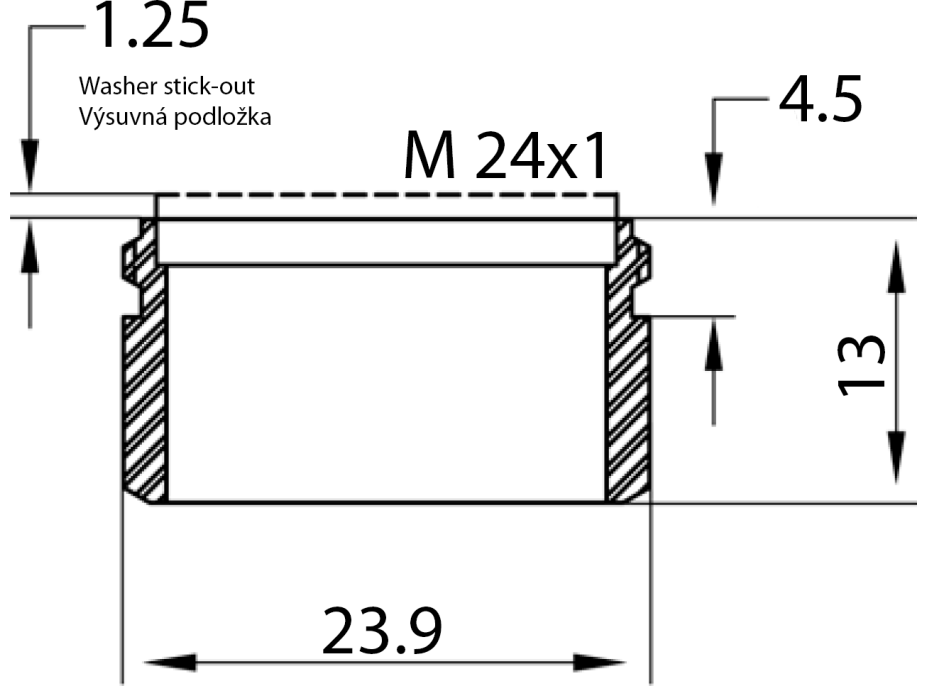 Sapho NEOPERL perlátor úsporný 3, 8 l/min, vonkajší závit M24x1, chróm 3073.103