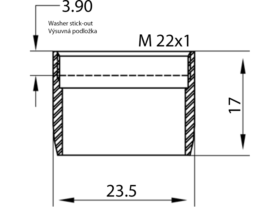 Sapho NEOPERL perlátor úsporný 6 l/min, vnútorný závit M22x1, chróm 3074.106