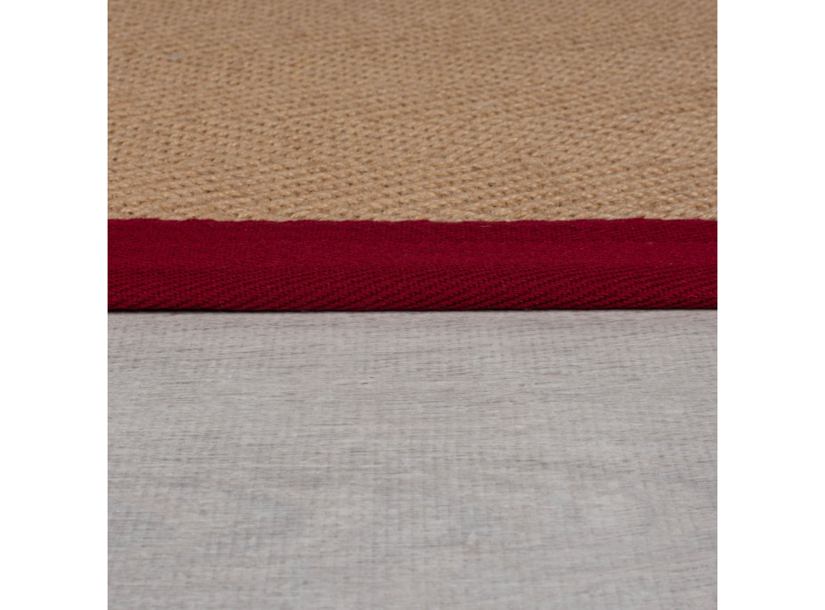 Behúň Herringbone Border Kira Red