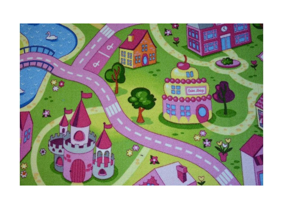 Detský koberček SWEET CITY - 200x400 cm