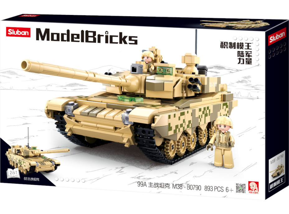 Sluban Model Bricks M38-B0790 Hlavné Bojový tank Typ 99A