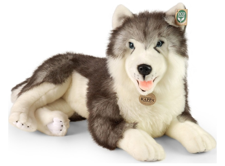 Rappa Plyšový pes husky ležiaci 60 cm ECO-FRIENDLY