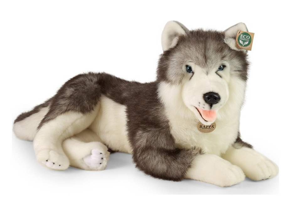 Rappa Plyšový pes husky ležiaci 60 cm ECO-FRIENDLY