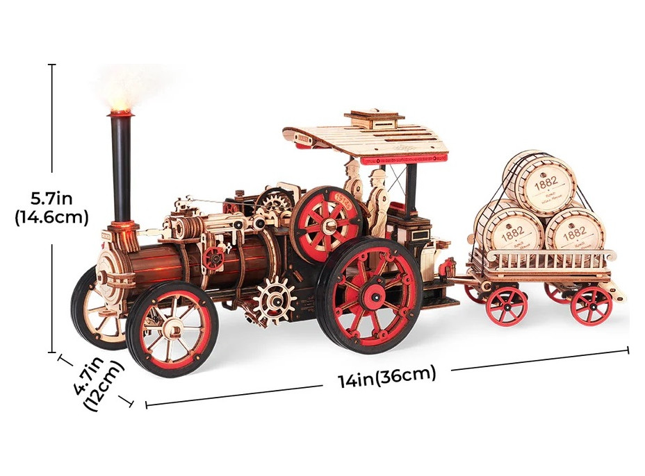 RoboTime 3D mechanická skladačka Parný stroj