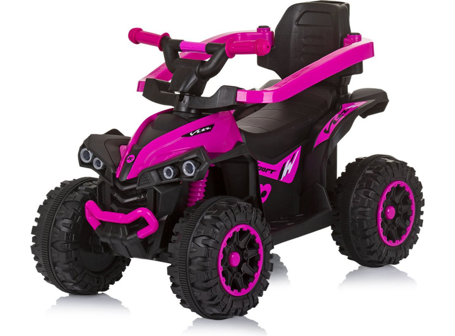 CHIPOLINO Odrážadlo so strieškou a vodiacou tyčou ATV Pink