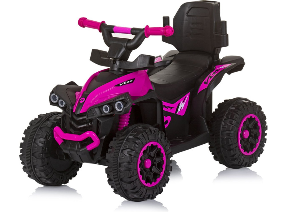 CHIPOLINO Odrážadlo so strieškou a vodiacou tyčou ATV Pink