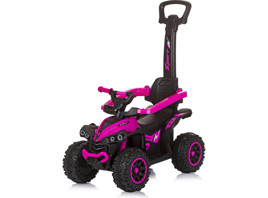 CHIPOLINO Odrážadlo so strieškou a vodiacou tyčou ATV Pink