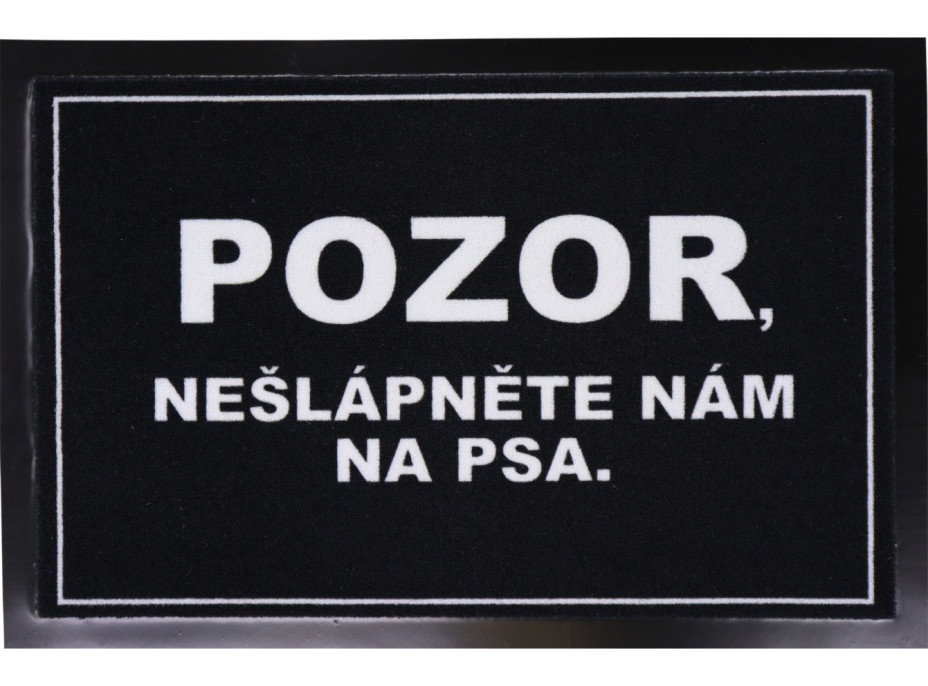 Rohožka Pozor, nešliapnite na psa 40x60 cm - na von aj na doma