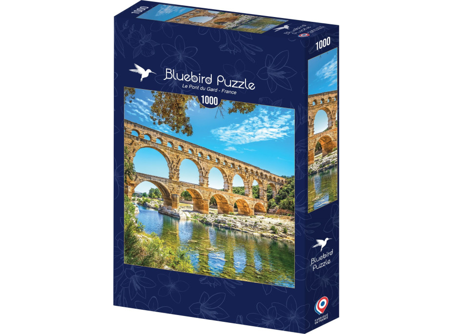 BLUEBIRD Štvorcové puzzle Pont du Gard, Francúzsko 1000 dielikov