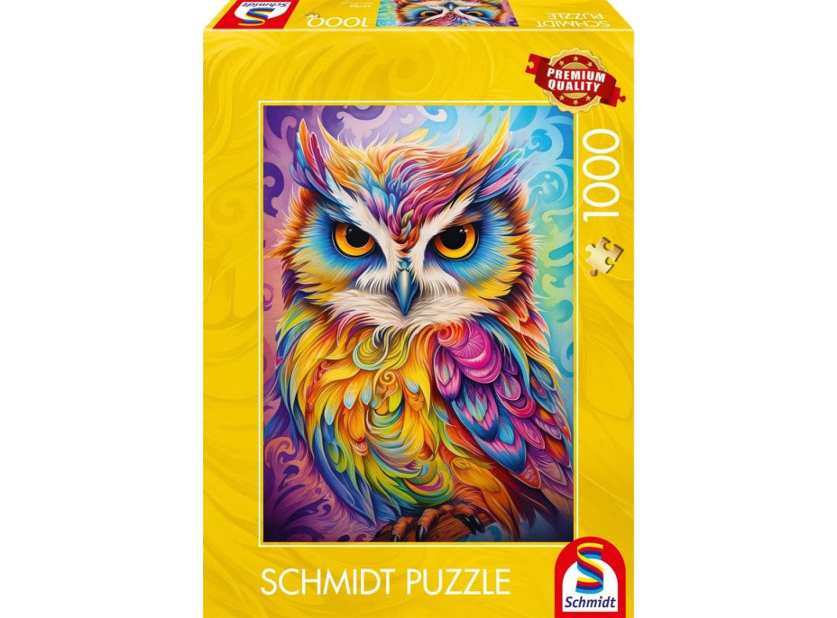 SCHMIDT Puzzle Farebná sova 1000 dielikov