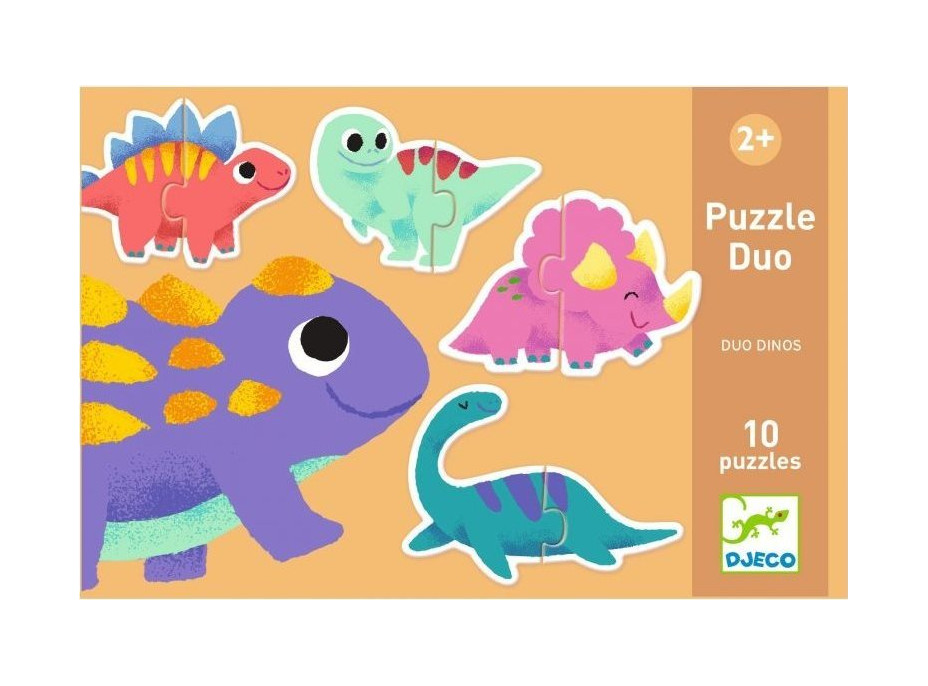 DJECO Puzzle Duo Dinosaury 10x2 dieliky