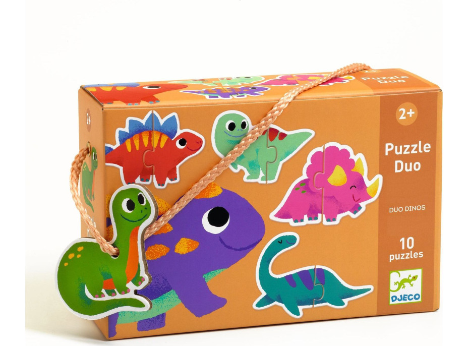 DJECO Puzzle Duo Dinosaury 10x2 dieliky