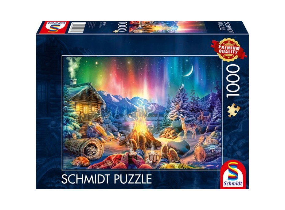 SCHMIDT Puzzle Romantika pri ohni a pod hviezdami 1000 dielikov