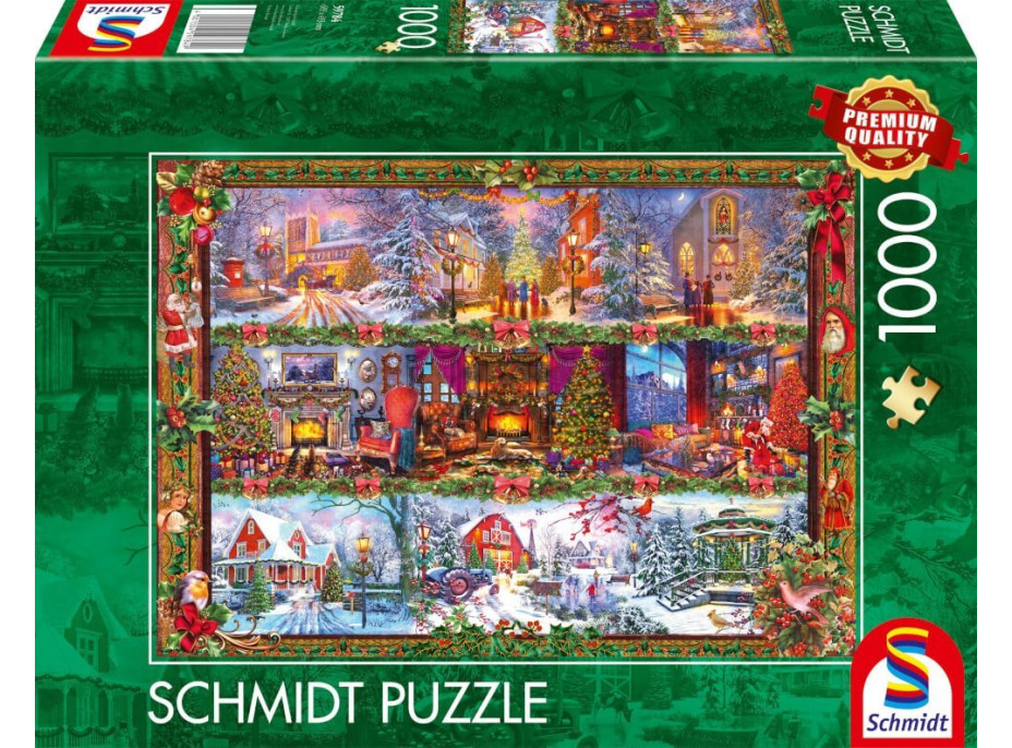 SCHMIDT Puzzle Vianočné pozdravy 1000 dielikov