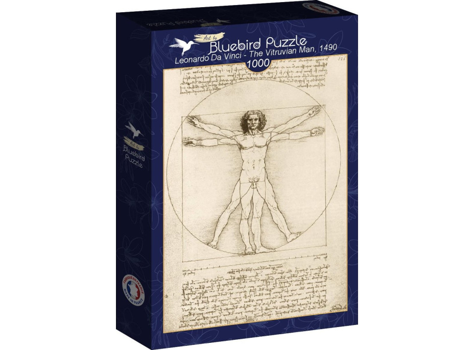 BLUEBIRD Puzzle Vitruviánsky muž 1000 dielikov Leonardo Da Vinci