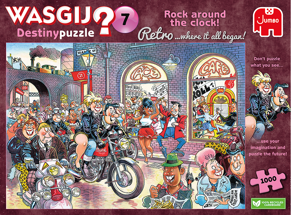 JUMBO Puzzle WASGIJ Destiny 7: Rock around the Clock! 1000 dielikov