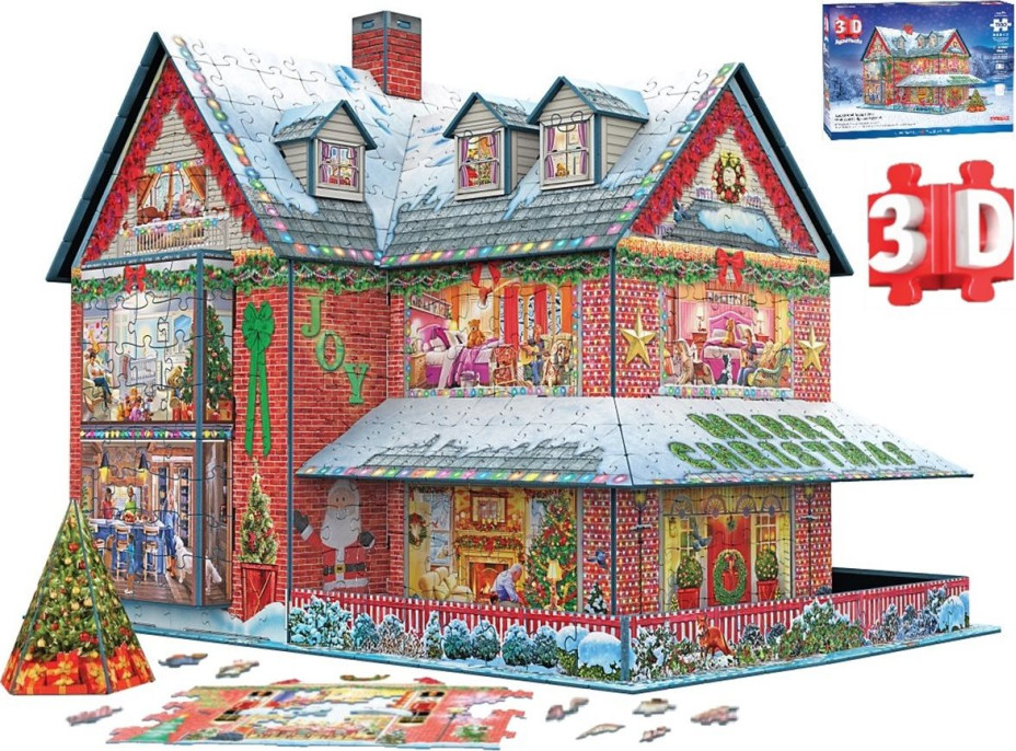 EUROGRAPHICS 3D puzzle Vianočná chalúpka 1100 dielikov