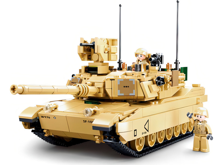 Sluban Model Bricks M38-B0892 Bojový tank M1A2 Abrams