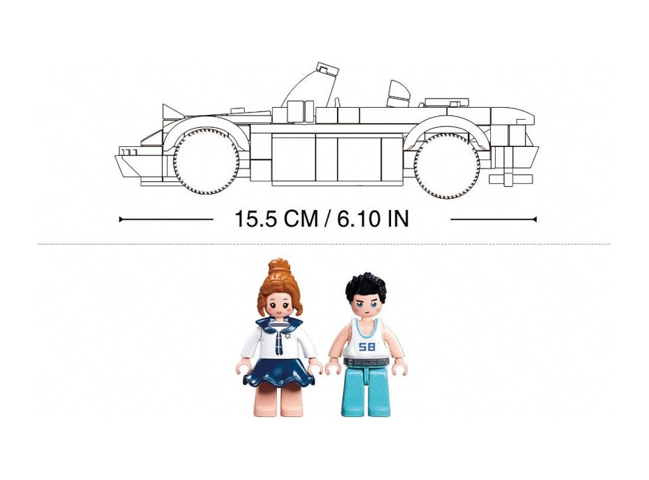 Sluban Model Bricks M38-B1128 Športové vozidlo MX5