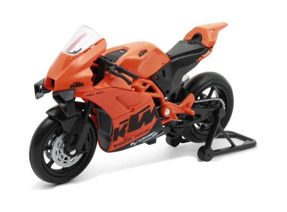 Welly Motocykel KTM RC 8C 1:18 oranžový