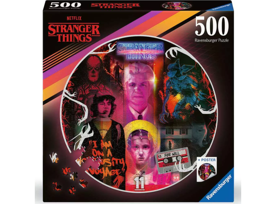 RAVENSBURGER Guľaté puzzle Stranger Things 500 dielikov