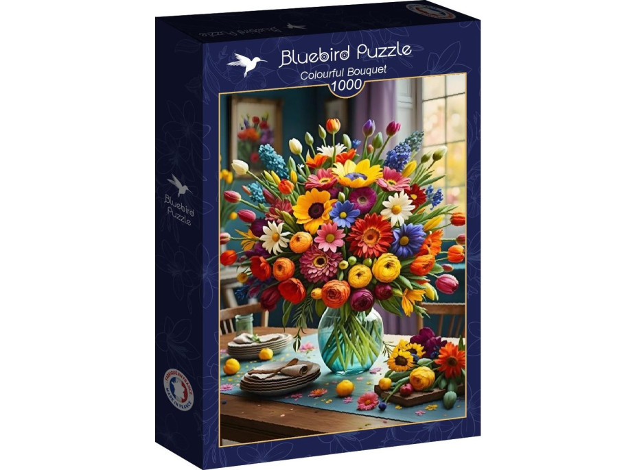 BLUEBIRD Puzzle Farebná kytica 1000 dielikov