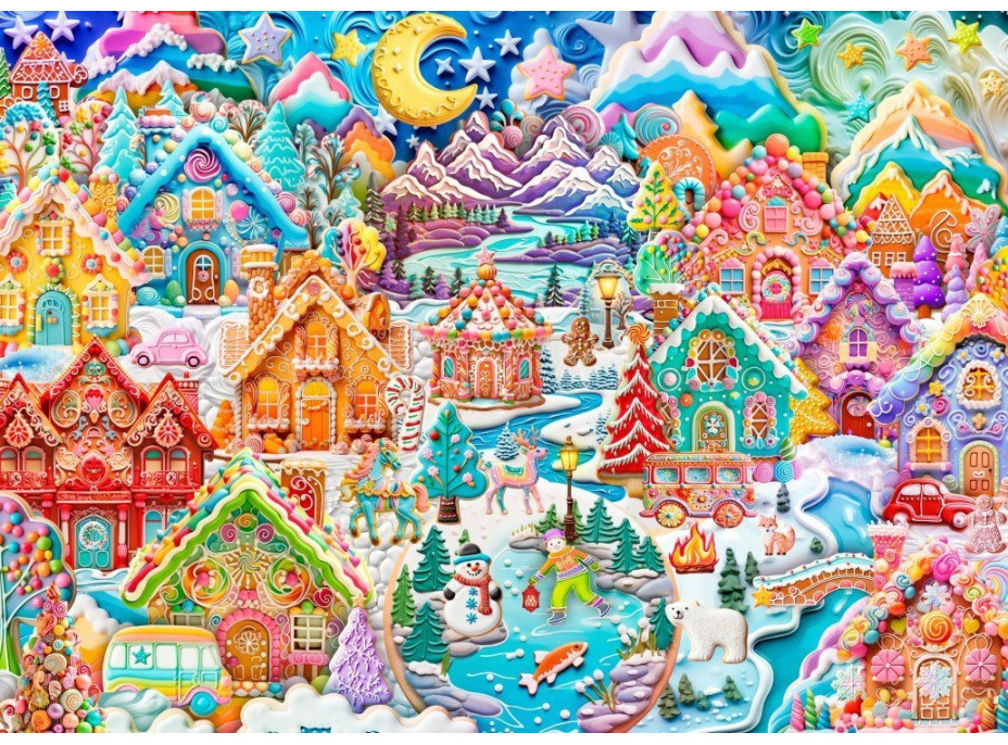 ALIPSON Puzzle Farebná noc v Cookietowne 1500 dielikov