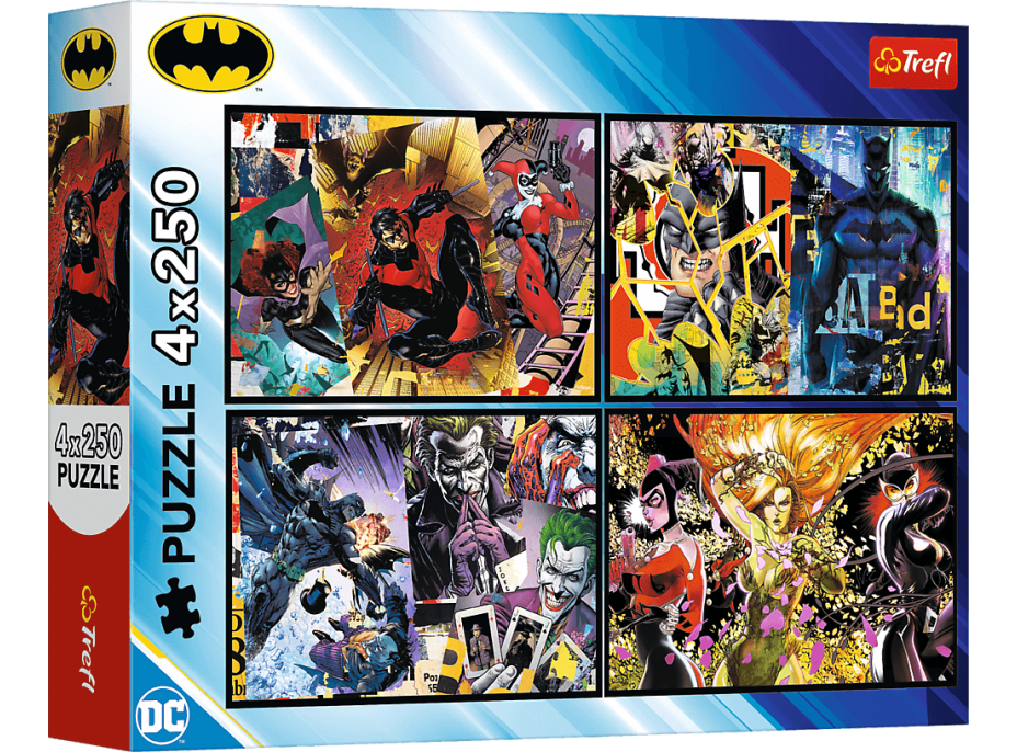 TREFL Puzzle Batman v akcii 4x250 dielikov