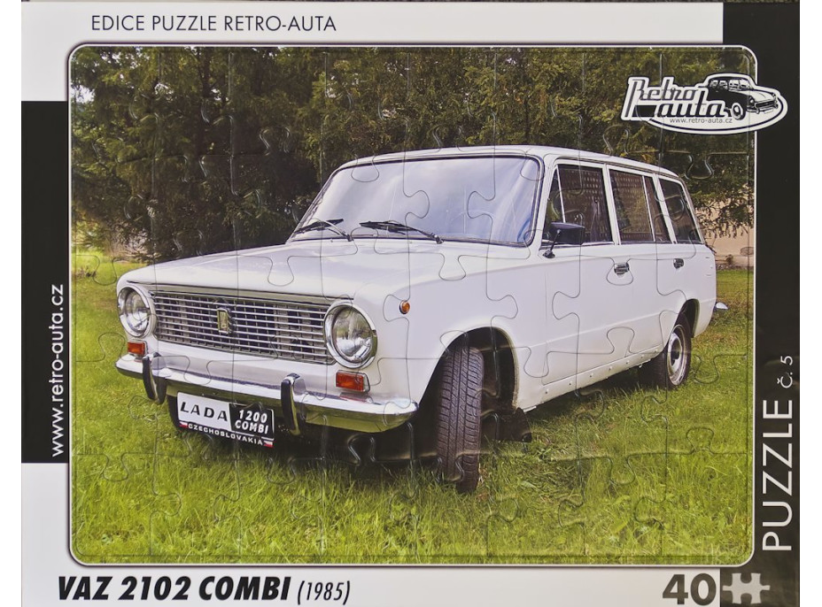 RETRO-AUTA Puzzle č.05 VAZ 2102 COMBI (1985) 40 dielikov