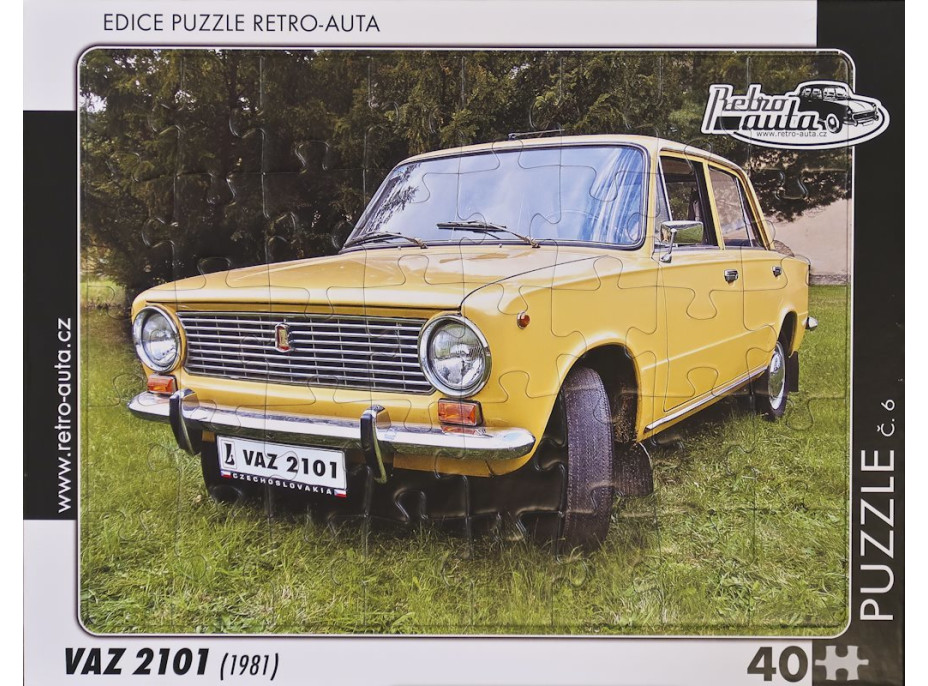 RETRO-AUTA Puzzle č.06 VAZ 2101 (1981) 40 dielikov