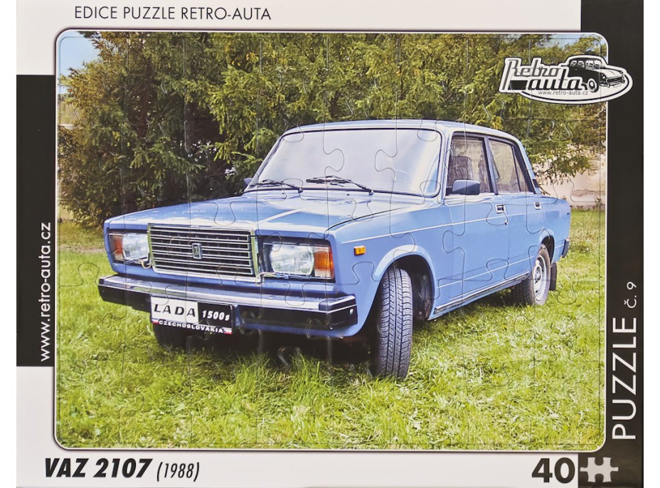 RETRO-AUTA Puzzle č.09 VAZ 2107 (1988) 40 dielikov