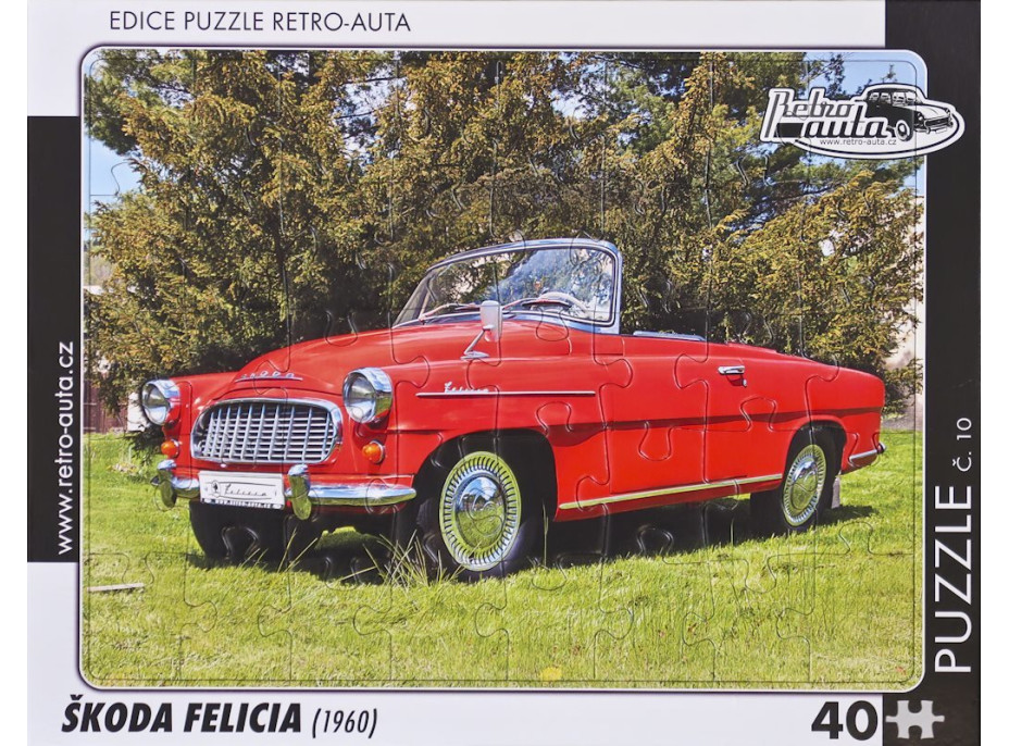 RETRO-AUTA Puzzle č.10 Škoda Felicia (1960) 40 dielikov