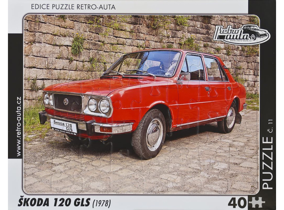 RETRO-AUTA Puzzle č.11 Škoda 120 GLS (1978) 40 dielikov