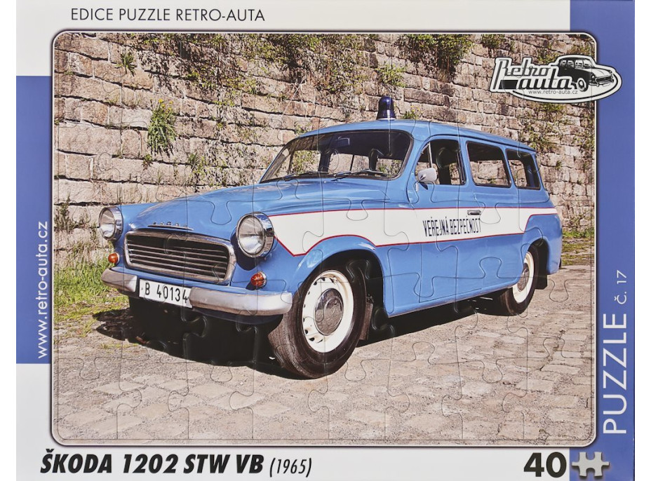 RETRO-AUTA Puzzle č.17 Škoda 1202 STW VB (1965) 40 dielikov